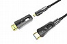 כבל אופטי HDMI תומך 4K-60HZ באורך 30 מטר כבל HDMI מבוסס סיב אופטי עם ראש פריק להשחלה בצד אחד עם ראש פריק