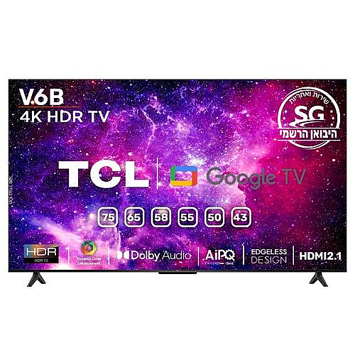�������� TCL 55" 4K Smart LED 55V6B �� �� ��